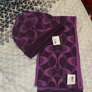 Coach matching hat and scarf